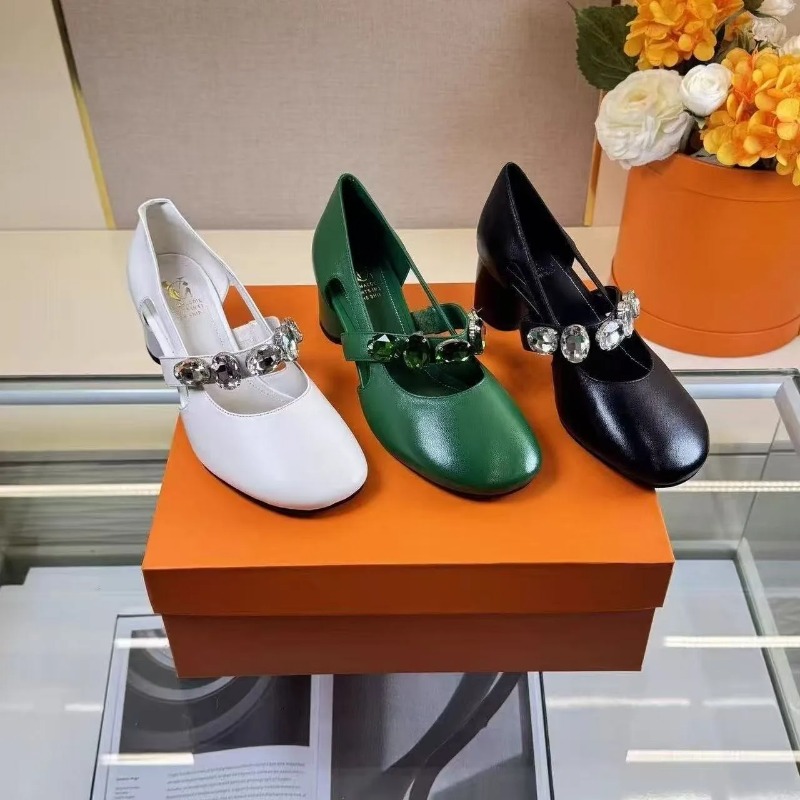 Slingback Pumps Women - 2026年秋新作プラットフォームメリージェーンシューズ - レディースウォータークリスタル斜めフロントシングルシューズ