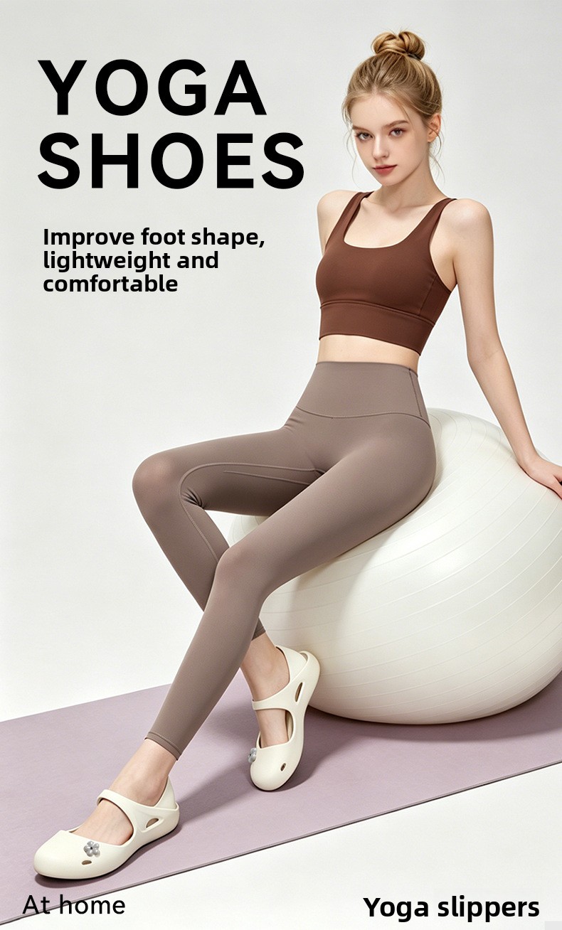 Women'S Shoes With Arch Support - アーチサポート付きヨガサンダル、女性用夏の新作スポーツトレーニング、滑り止め、通気性、静音、軽量、柔らかい、穴あきシューズ