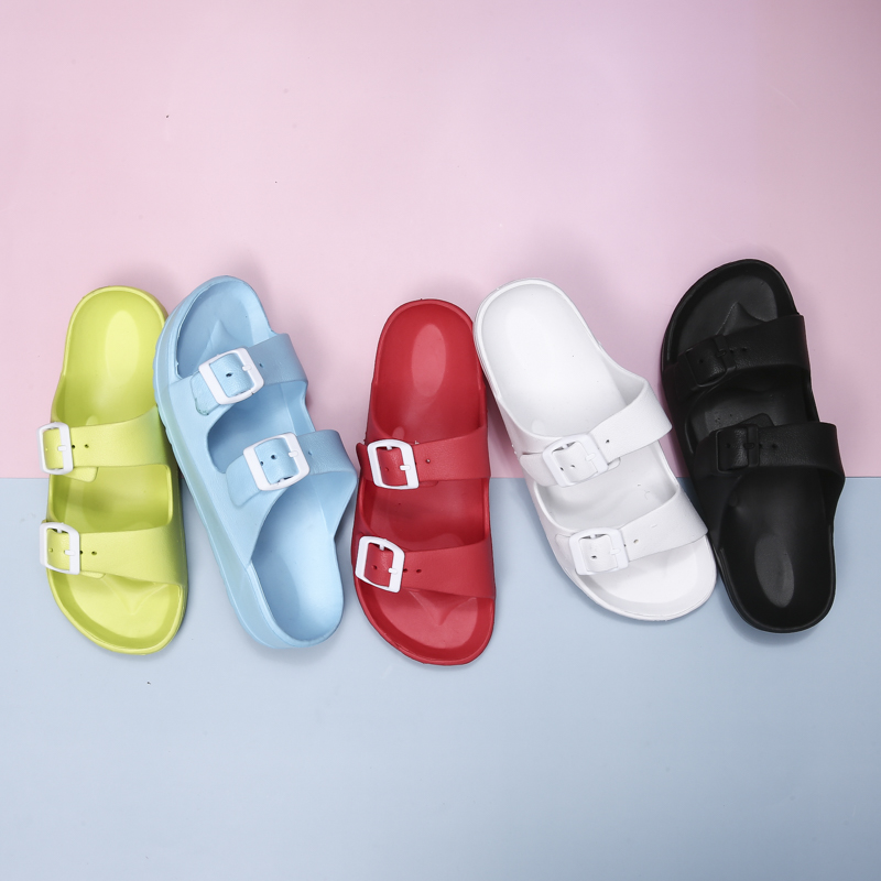 Women'S Shoes For Flat Feet - ハウススリッパ 軽量で調節可能なEVAサンダル、ダブルストラップ付き、カップル向け、屋外＆屋内用スリッパ、男性女性用に最適