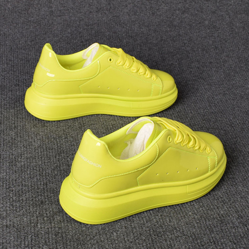 2025年 ラッカー仕上げ ホワイト カジュアルシューズ メ - Women Shoes Tennis のレビューと価格