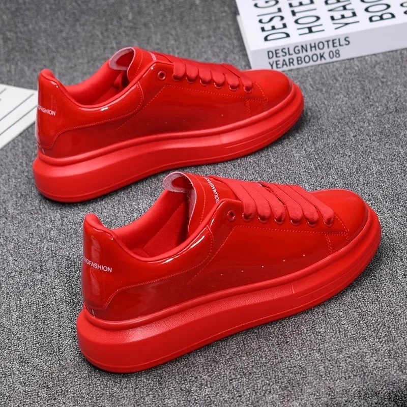 2025年 ラッカー仕上げ ホワイト カジュアルシューズ メ - Women Shoes Tennis のレビューと価格