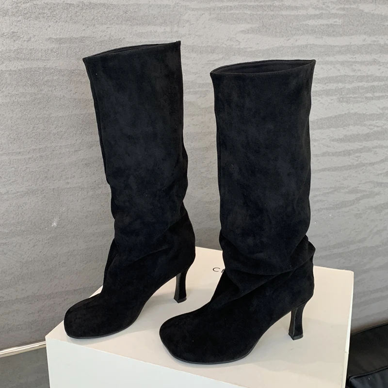 Eilyken 冬のストリートスタイルラウンドトゥニーハイ女 - Women Shoes Zara のレビューと価格
