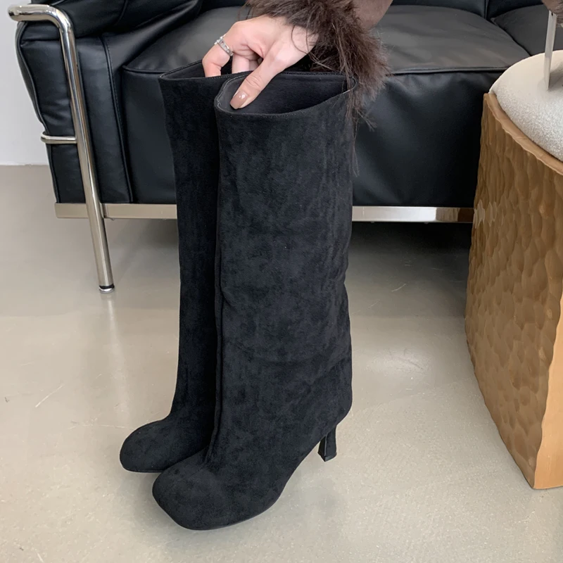 Eilyken 冬のストリートスタイルラウンドトゥニーハイ女 - Women Shoes Zara のレビューと価格