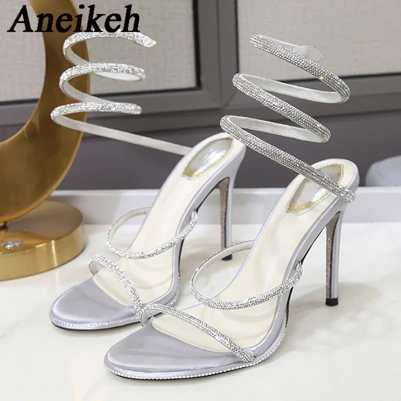 Aneikeh ファッション夏ヘビ麻ひもクリスタル女性グラデ - Women Shoes Zara のレビューと価格