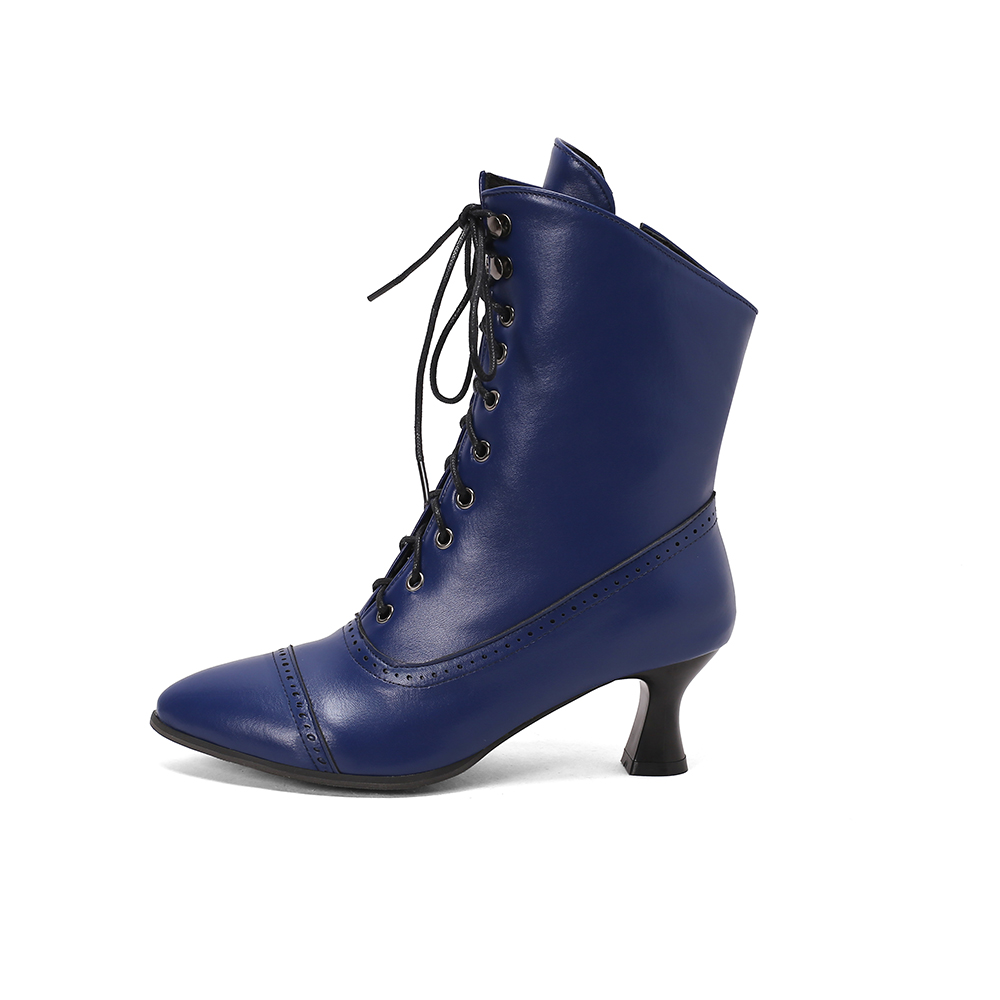 新春快適レッドブルー女性用アンクルブーツポインテッドトゥハイ - Women'S Shoes In Size 12 のレビューと価格