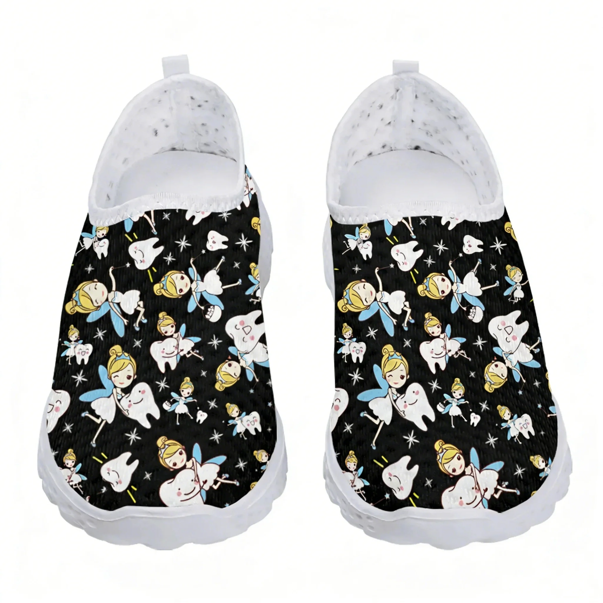 かわいい漫画ナースエルフ/歯メッシュ高品質スニーカー女性男性 - Women Shoes Tennis のレビューと価格