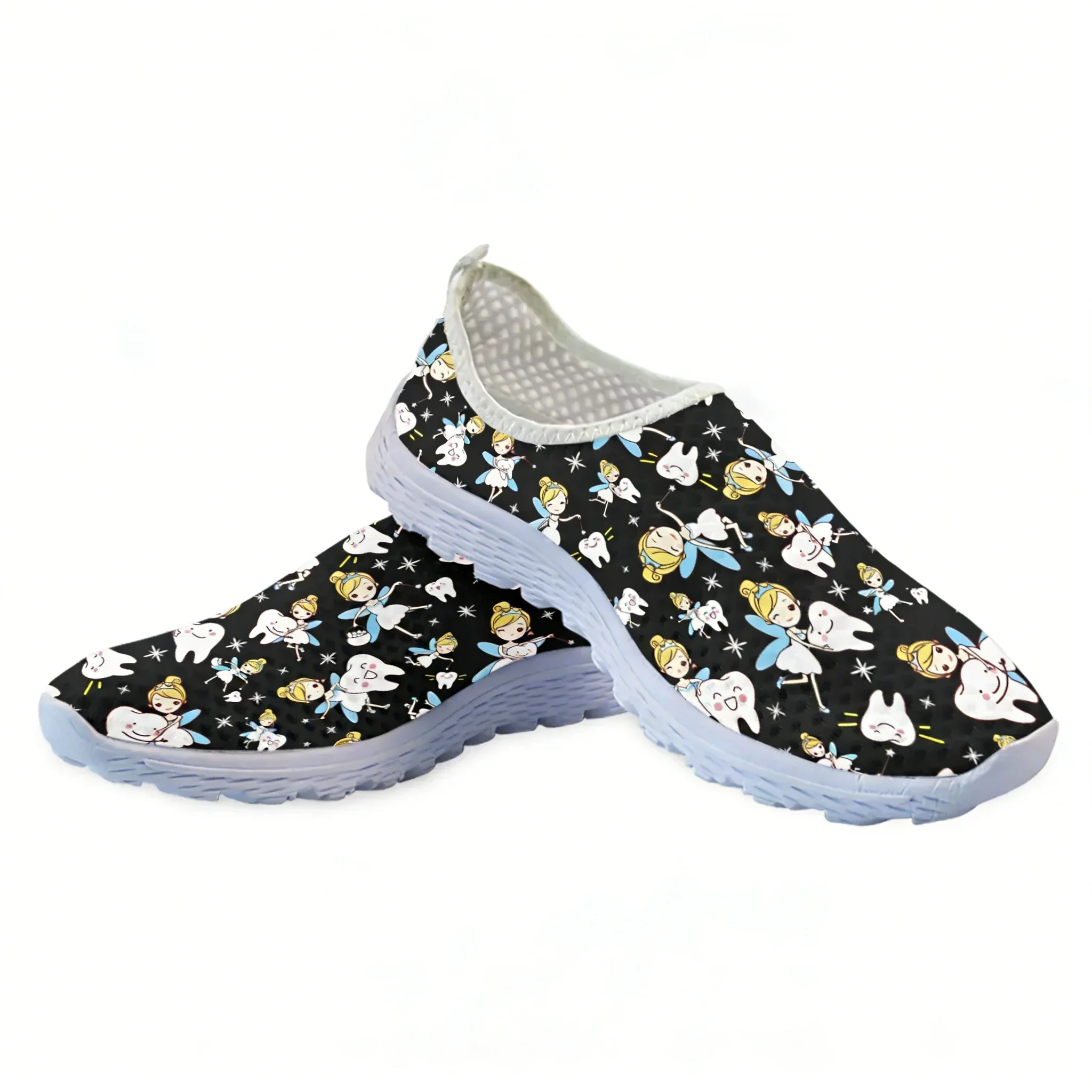かわいい漫画ナースエルフ/歯メッシュ高品質スニーカー女性男性 - Women Shoes Tennis のレビューと価格