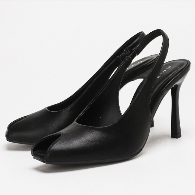 セクシーなスリングバックハイヒール女性 Pu レザーフィッシ - Peep Toe Heels のレビューと価格