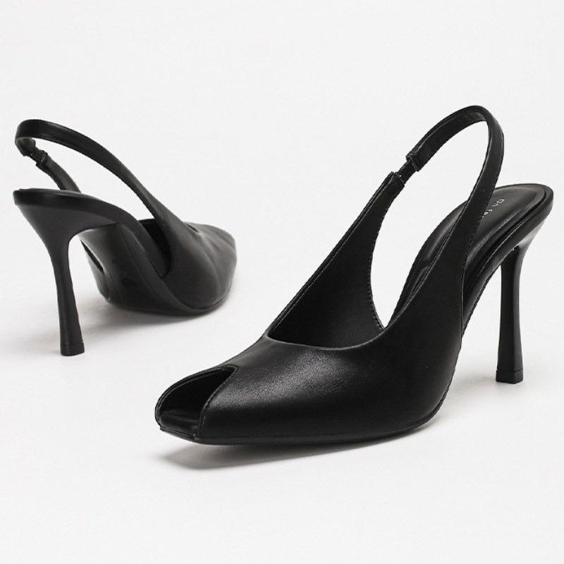 セクシーなスリングバックハイヒール女性 Pu レザーフィッシ - Peep Toe Heels のレビューと価格