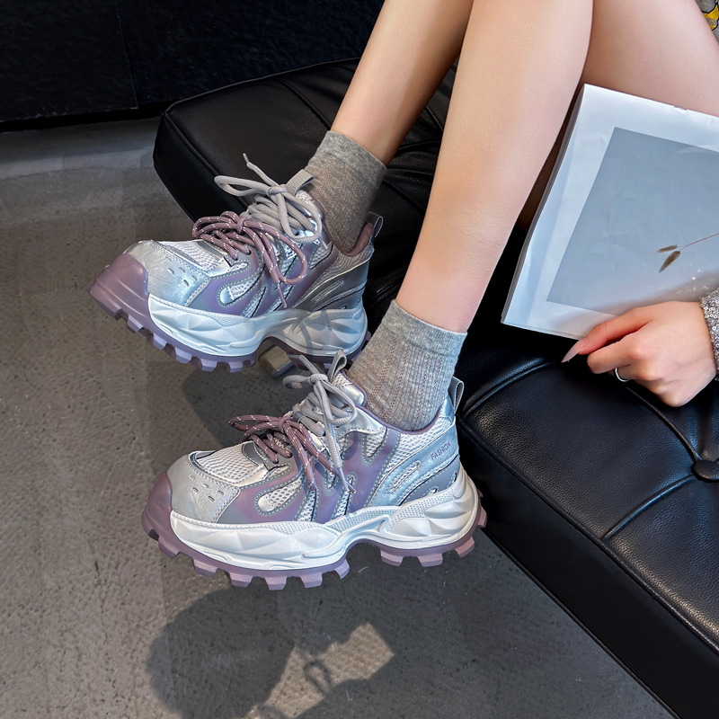 メッシュチャンキースニーカー女性通気性プラットフォームシュー - Women Shoes Tennis のレビューと価格