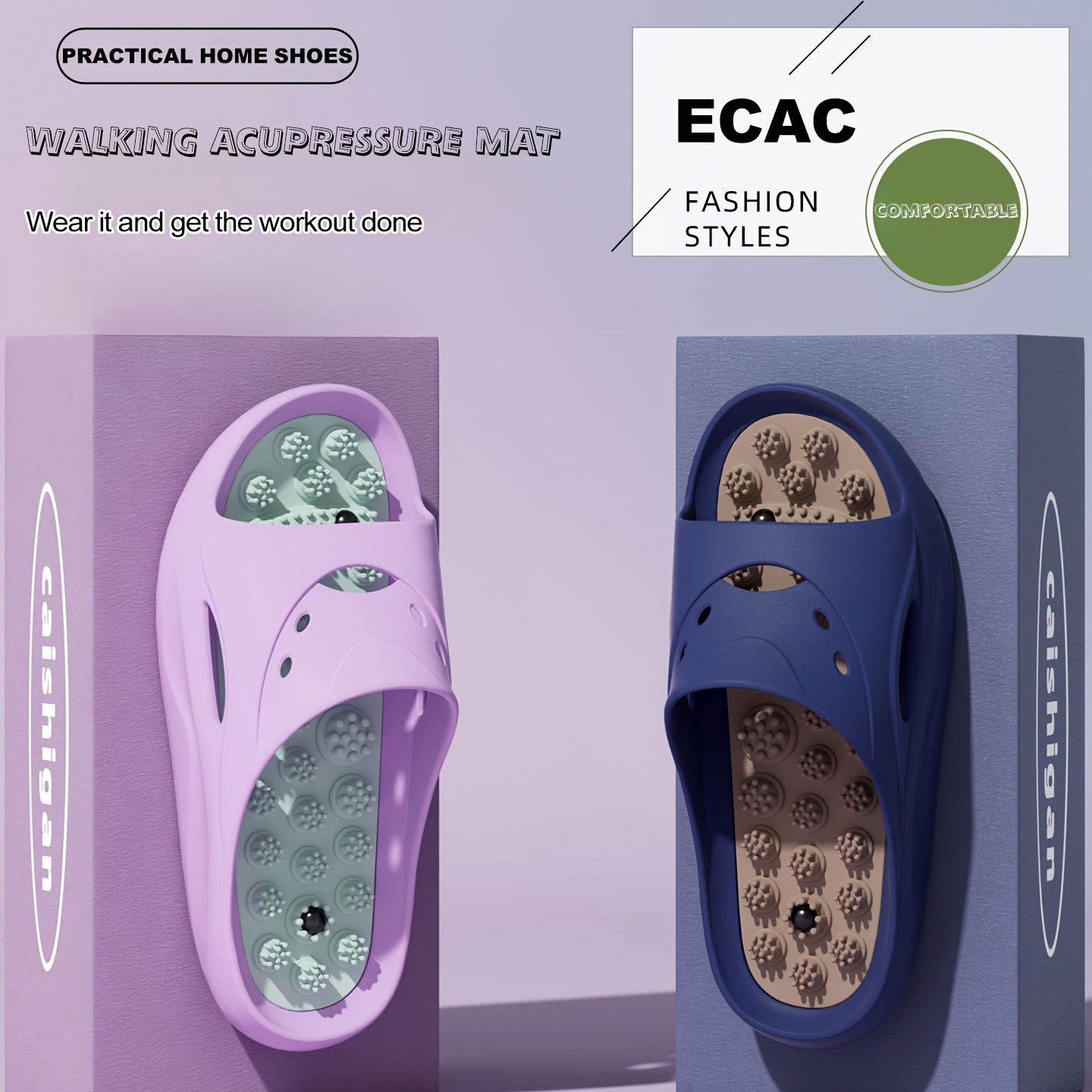 女性男性用EVAマッサージスリッパ厚底バスルームスライド滑り - Women'S Shoes For Flat Feet のレビューと価格