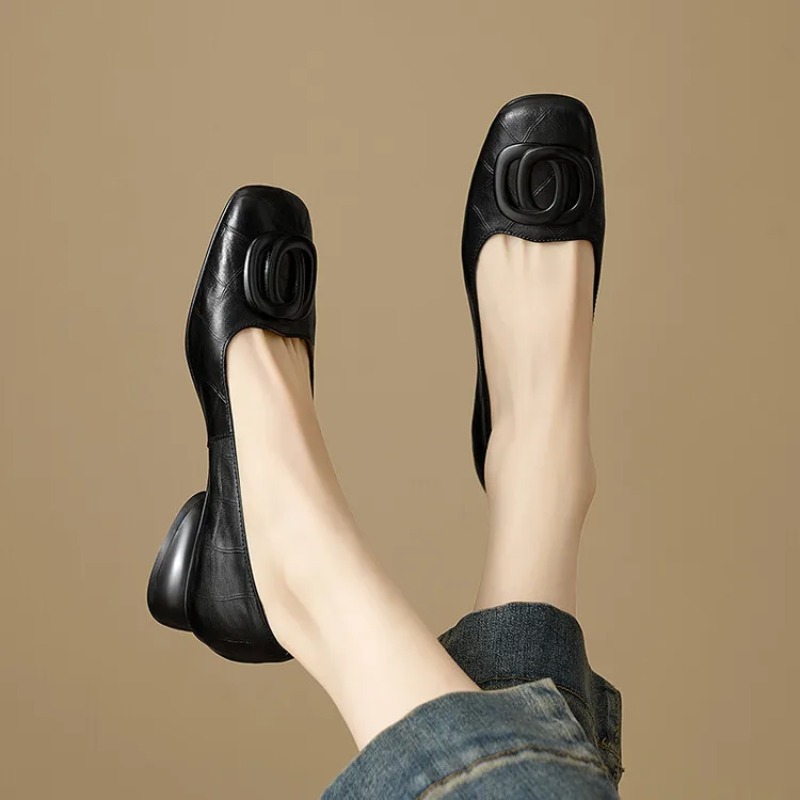 フランス風レディースシューズ パンプス レザーシューズ スク - Slingback Pumps Women のレビューと価格