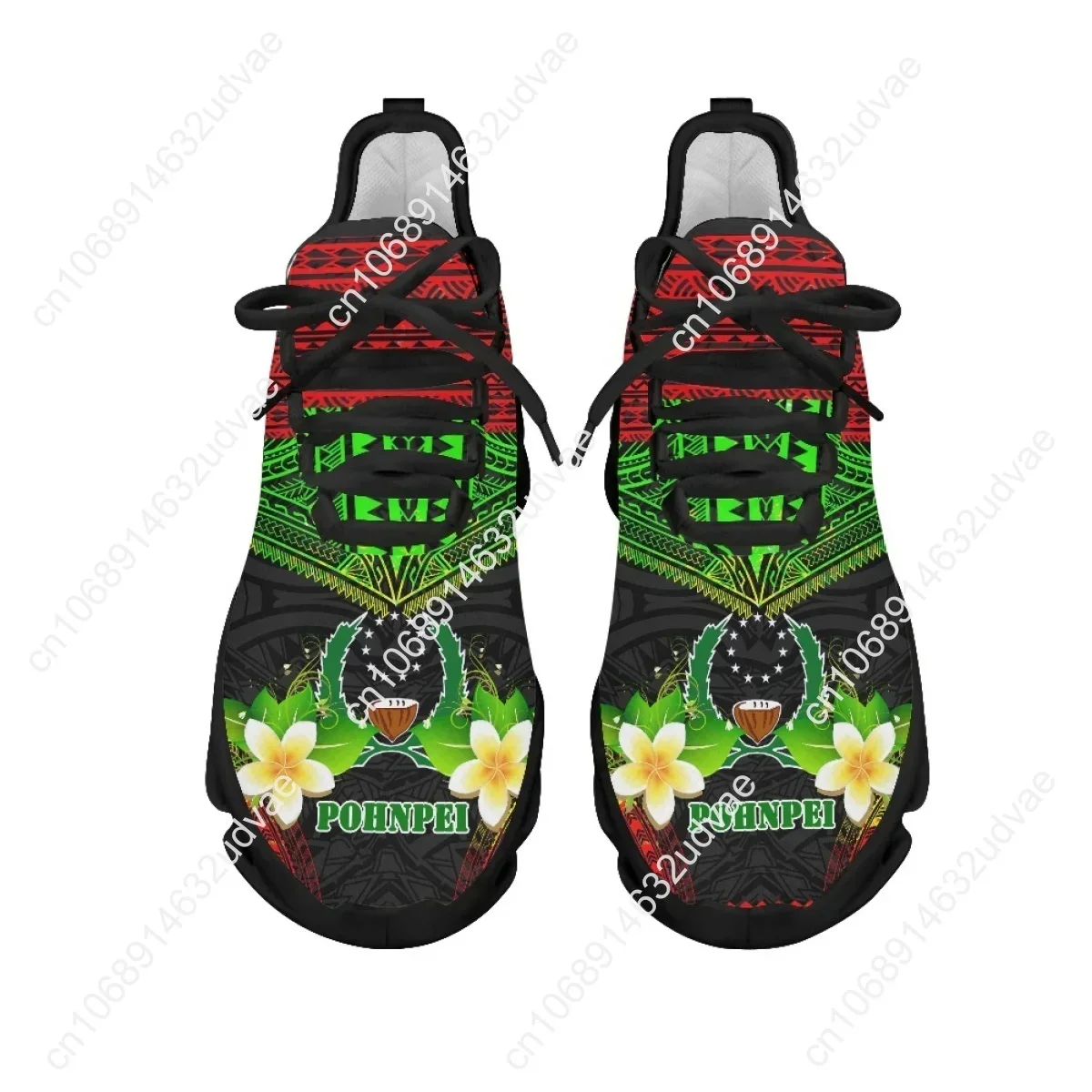 ポリネシアポンペイプルメリアデザインレディースクッションメッ - Women Shoes Tennis のレビューと価格
