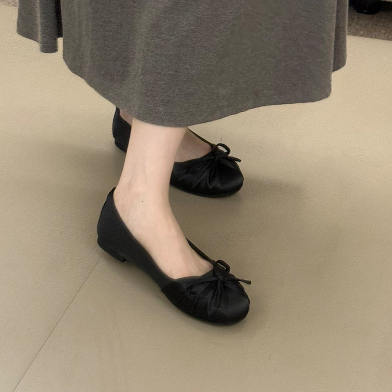 2026年新作 蝶結び サテン シャロー シングルシューズ  - Slingback Pumps Women のレビューと価格