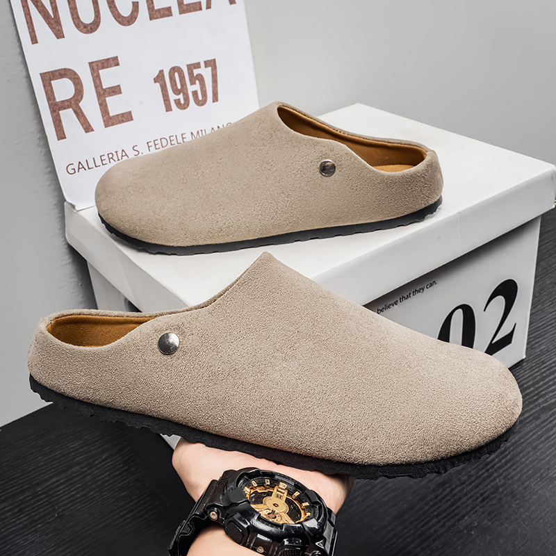 メンズスエードレザースリッパミュール、レディースコンフォート - Women'S Shoes With Arch Support のレビューと価格