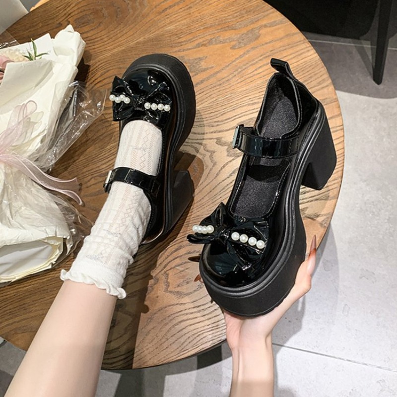 2026 ロリータシューズ黒スーパーハイヒールメアリージェー - Slingback Pumps Women のレビューと価格