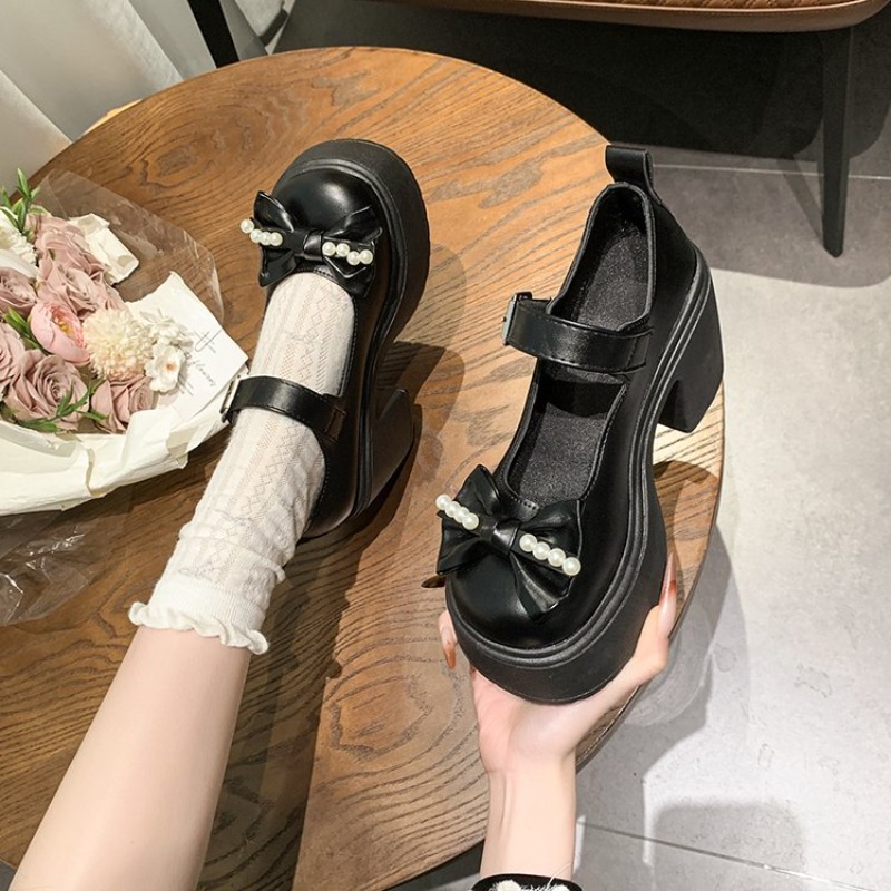 2026 ロリータシューズ黒スーパーハイヒールメアリージェー - Slingback Pumps Women のレビューと価格