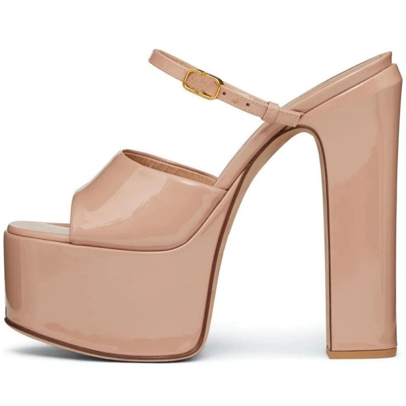 プラットフォーム高さの増加女性のサンダルラウンドトゥ粗いヒー - Peep Toe Heels のレビューと価格