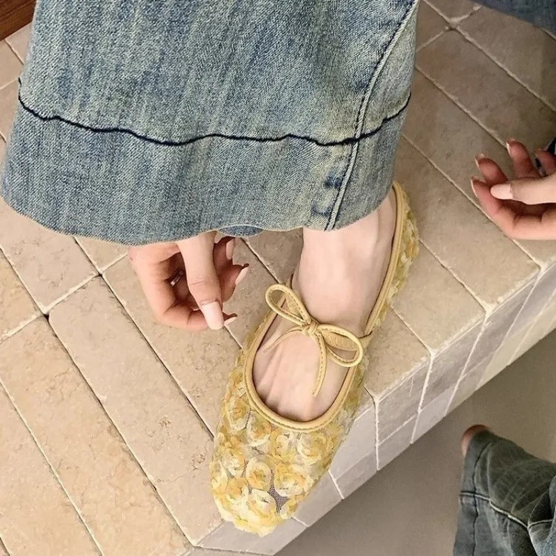 優しいニューチャイニーズローズメッシュメリージェーンシューズ - Slingback Pumps Women のレビューと価格