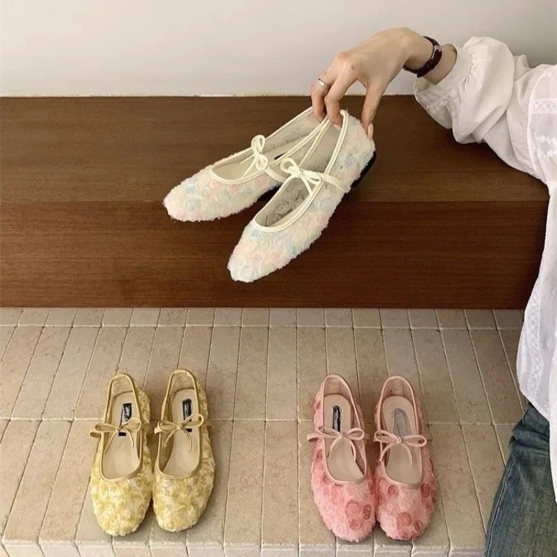 優しいニューチャイニーズローズメッシュメリージェーンシューズ - Slingback Pumps Women のレビューと価格