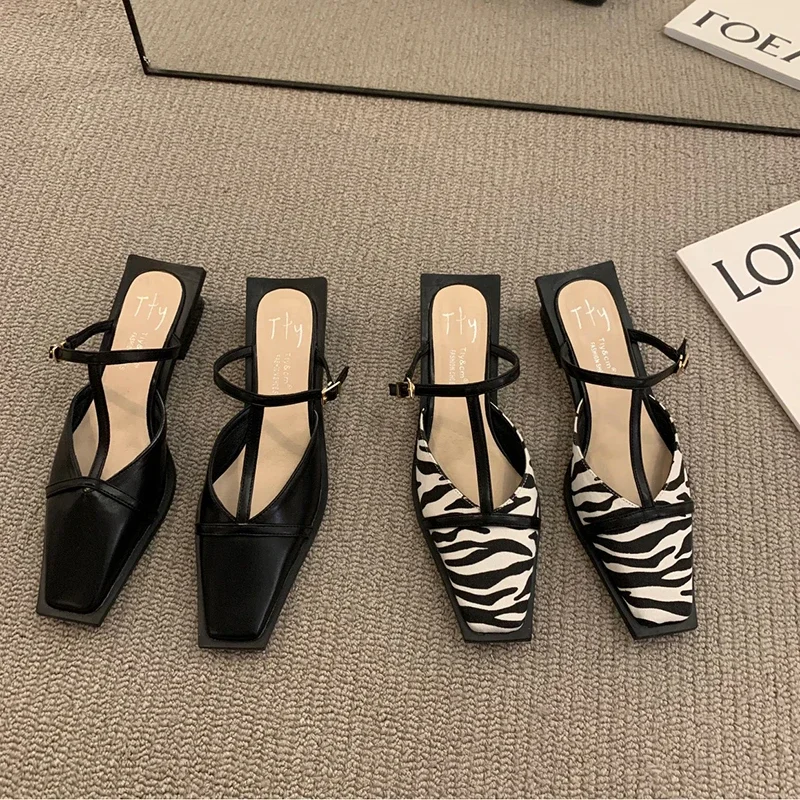 女性のための浅い四角いつま先のサンダル、ミュール、屋外のドレ - Women Shoes Zara のレビューと価格