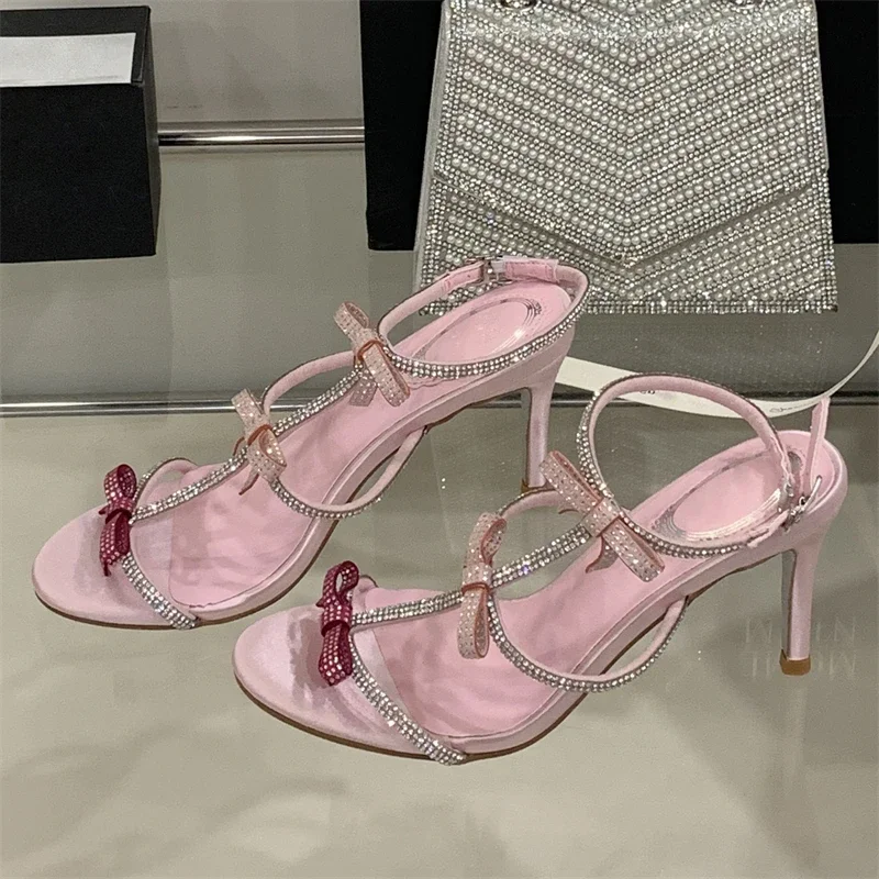 Aneikeh 夏セクシーなバタフライノットハイヒールグラデ - Peep Toe Heels のレビューと価格