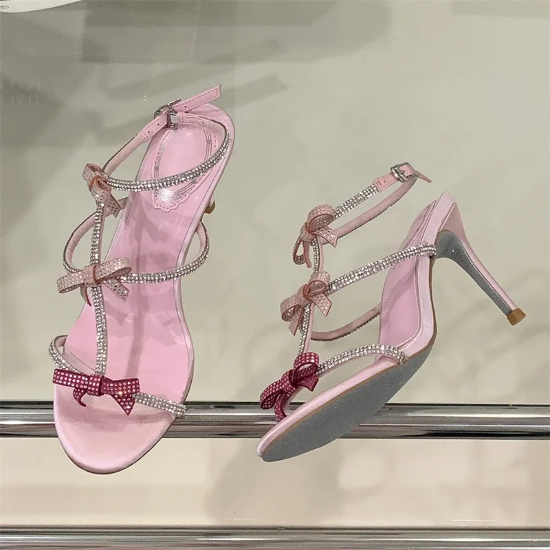 Aneikeh 夏セクシーなバタフライノットハイヒールグラデ - Peep Toe Heels のレビューと価格