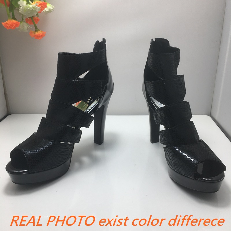 リーブキャットピープトウ女性用チャンキーヒール、女性用ハイヒ - Peep Toe Heels のレビューと価格