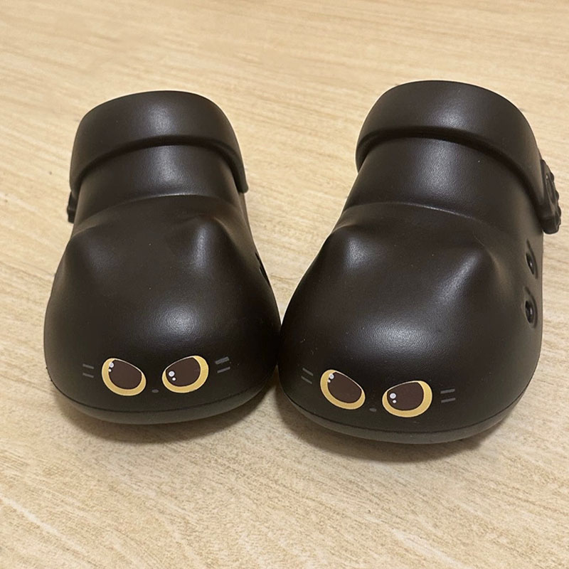 女性用新作クリエイティブブラックキャットスリッパ、夏用ソフト - Women'S Shoes For Flat Feet のレビューと価格
