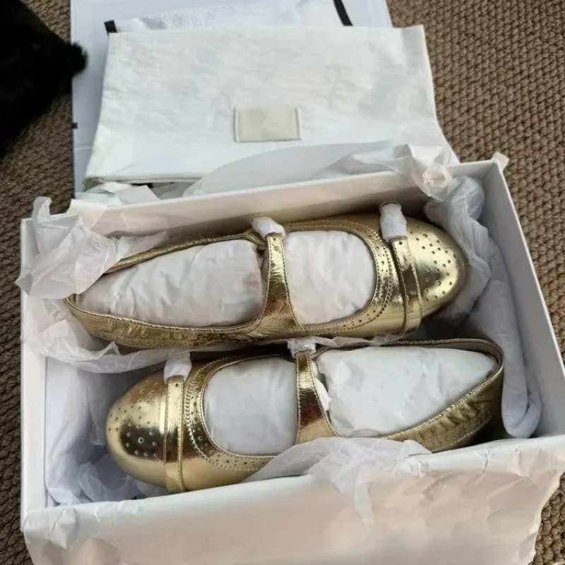 ヴィンテージメタルバックルレザーメリージェーンシングルシュー - Slingback Pumps Women のレビューと価格
