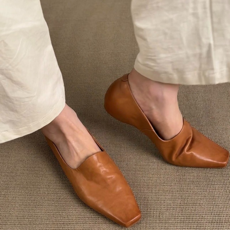 レトロフラットローファー レディース スリッポン ブリティッ - Slingback Pumps Women のレビューと価格